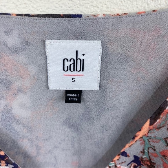 Cabi Fresco Gray Abstract Print Slip Dress Small - Picture 5 of 6